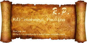 Rózsahegyi Paulina névjegykártya